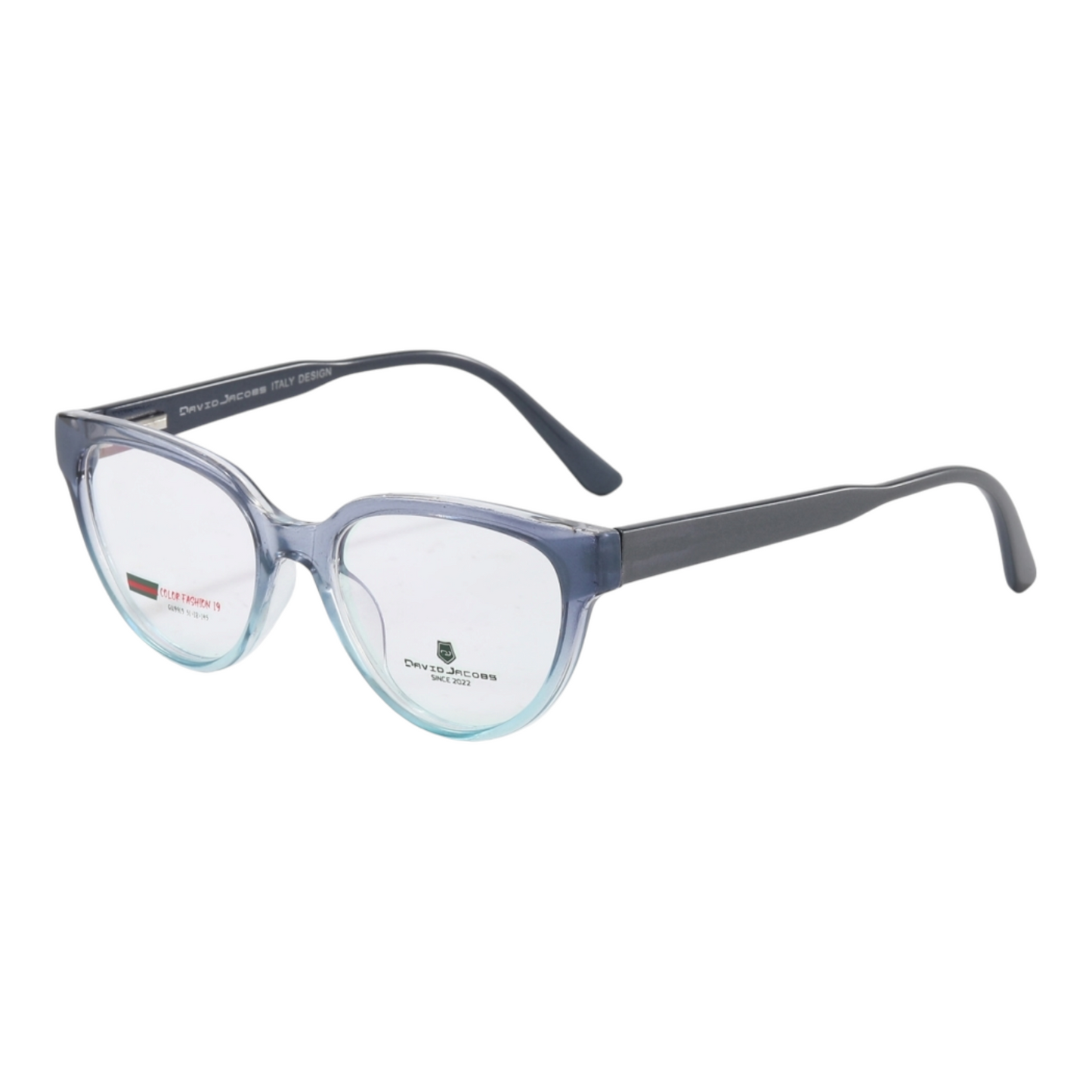 EVORA X David Jacobs GW9913 Cat-Eye Confidence Eyewear for Women – Designer TR90 Optical Frames | 10 Chic Color Options | Size 51-18-145 - EVORA