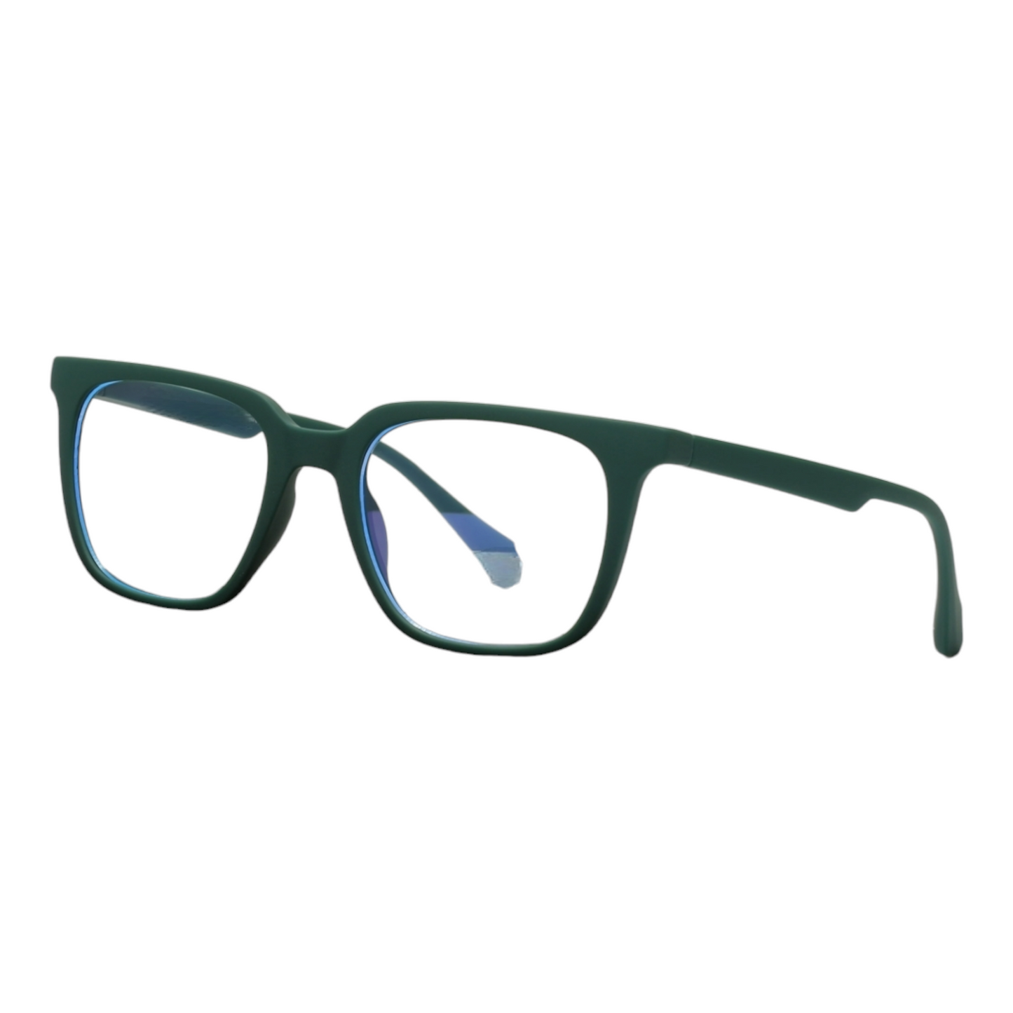 EVORA Hustle | Military Green Bluecut Anti-Glare Computer Glasses | Zero Power | Unisex Medium | EV6002