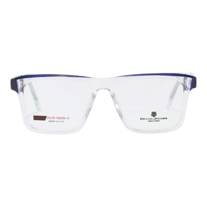 EVORA X David Jacobs GW9909 Compact Rectangle Eyewear for Men & Women – Premium TR90 Optical Frame | 7 Bold Colors | Size 53-16-145 - EVORA