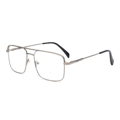 EV30009 Lightweight Metal Eyeglasses | Stylish Rectangle Frames for Men & Women | 52-18-142