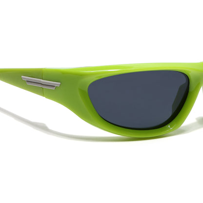 EVORA Neon Green Wraparound Sunglasses for Men & Women | UV400 Protection | Premium Sport & Street Style Eyewear