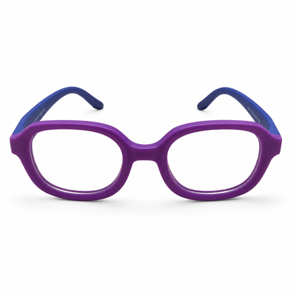 EVORA Kids Flex TR90 Eyeglasses – Purple & Royal Blue | Model LLH-1008 | Size 48-18-136