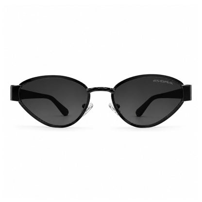EVORA Eclipse Noir Premium Narrow Cat-Eye Sunglasses for Women